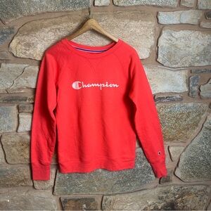 Champion Vibrant Coral/Orange Crewneck Sweater